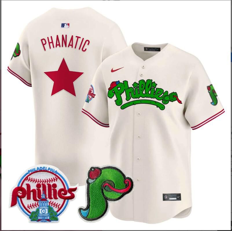 Men Philadelphia Phillies Phanatic cream Limited 2024 MLB Nike jersey